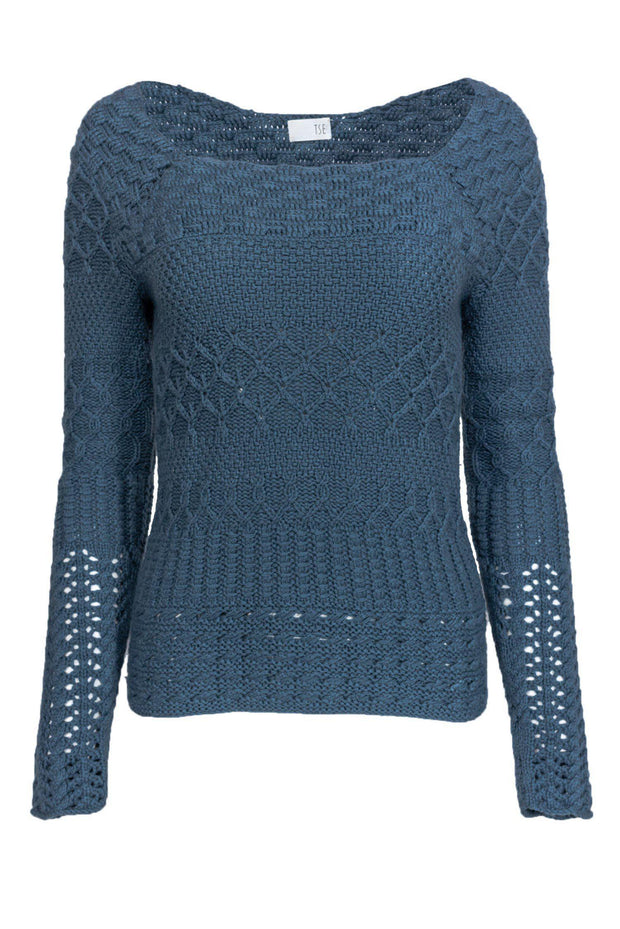 Current Boutique-TSE Cashmere - Slate Blue Cashmere Knit Sweater Sz XS