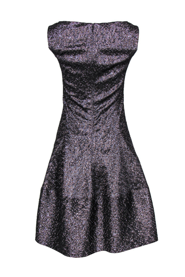 Current Boutique-Talbot Runhof - Metallic Purple A-Line Dress Sz 6