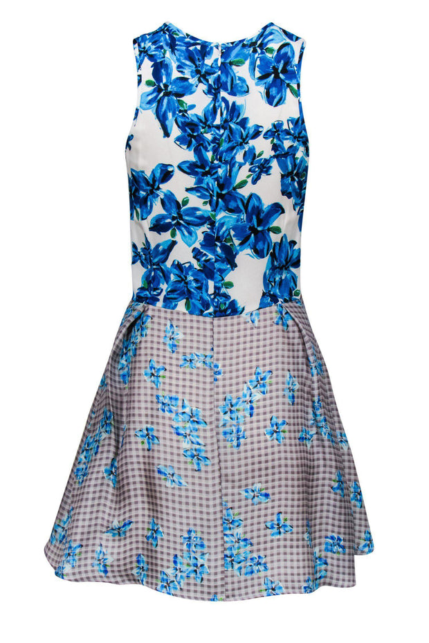 Current Boutique-Tanya Taylor - Gingham Floral Print Dress Sz 2