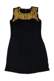 Current Boutique-Ted Baker - Black Dress w/ Sequin Collar Sz 4