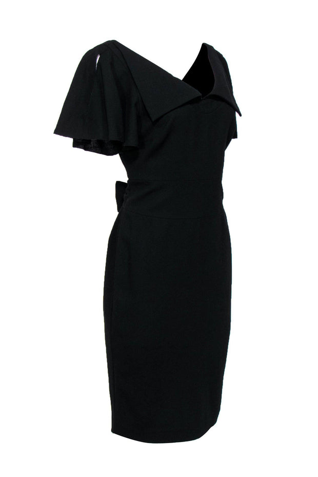 Current Boutique-Ted Baker - Black Flutter Sleeve Sheath Dress Sz 8