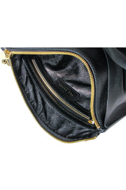 Current Boutique-Ted Baker - Black Pebbled Leather Chain "Darrina" Crossbody w/ Bow