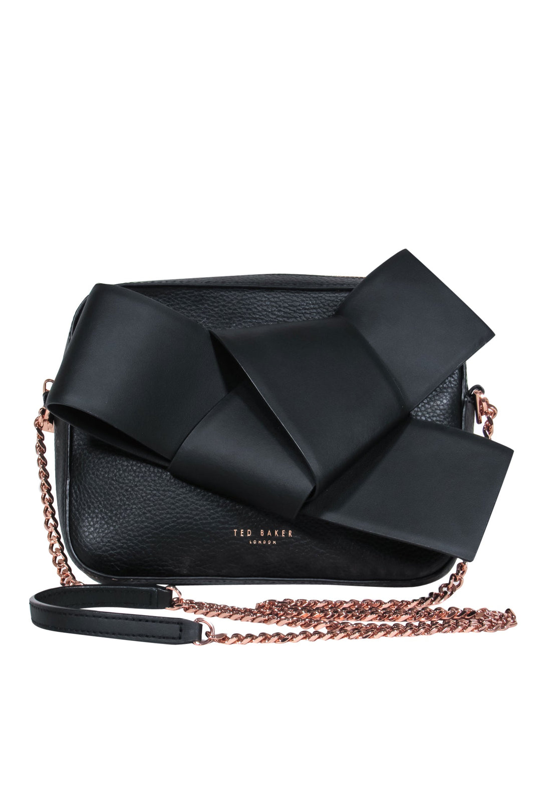 Ted baker black bag gold chain sale