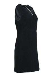 Current Boutique-Ted Baker - Black Scalloped Sleeveless Sheath Dress Sz 6