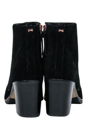 Current Boutique-Ted Baker - Black Suede Studded Heeled Booties Sz 9.5