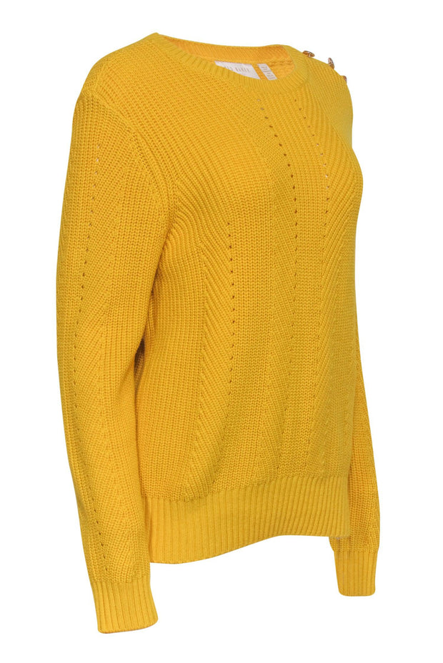 Current Boutique-Ted Baker - Bright Yellow Cotton Blend Sweater Sz 10