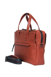 Current Boutique-Ted Baker - Brown Leather Convertible Structured Satchel
