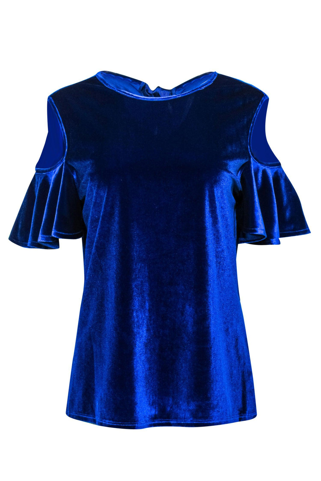 Ted Baker good Hopee Blue Cold Shoulder Ruffle Top