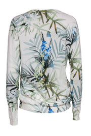 Current Boutique-Ted Baker - Cream, Green & Blue Floral & Butterfly Print Sweater Sz 12