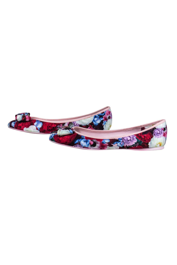 Current Boutique-Ted Baker - Floral Printed Bow Flats Sz 9.5