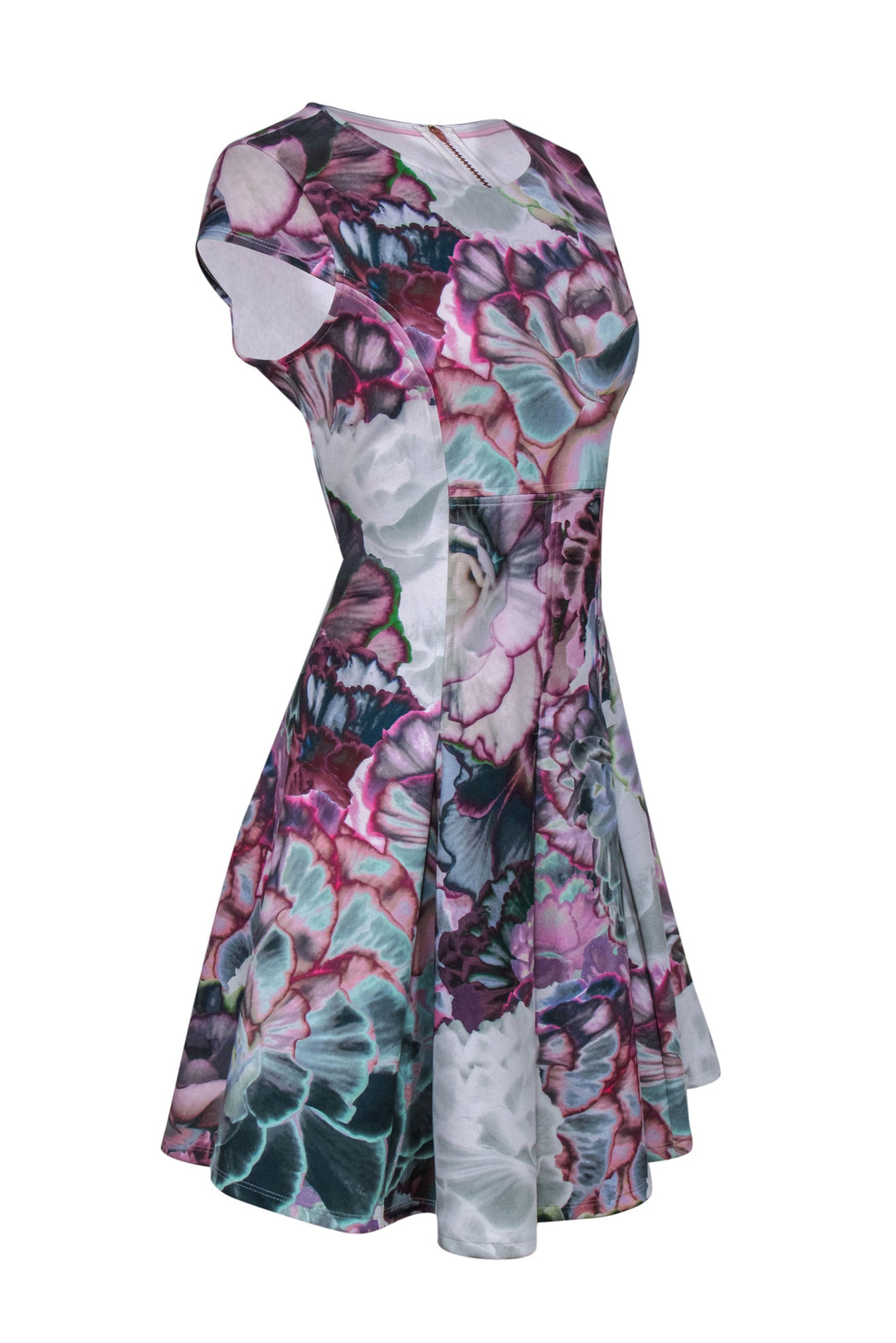 NWT $245 Ted Baker London Wrapel Highland Fit & Flare Floral Dress fashion Sz 14