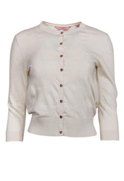 Current Boutique-Ted Baker - Ivory Textured Heart Print Button-Up Cardigan Sz 2