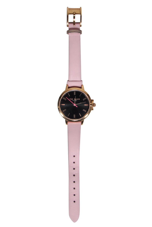 Current Boutique-Ted Baker - Large Faced Watch w/ Pink Leather Band