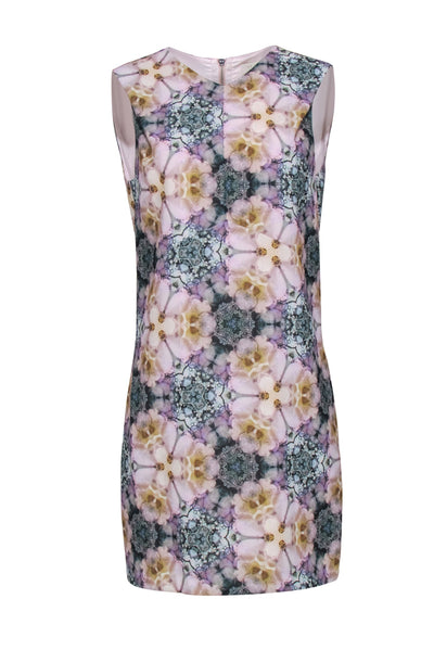 Current Boutique-Ted Baker - Lavender Floral Kaleidoscope Print Sleeveless Sheath Dress Sz 4