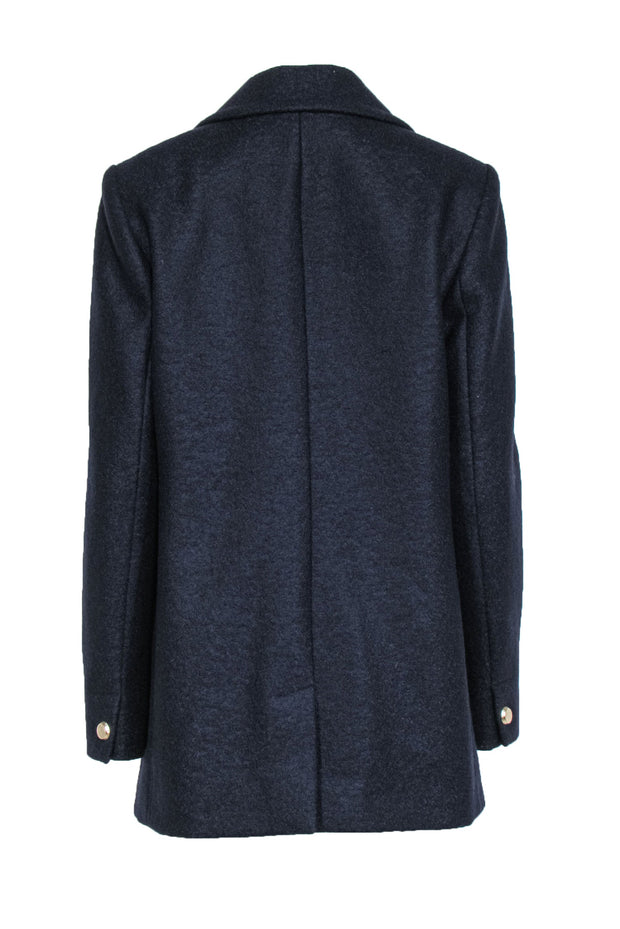 Current Boutique-Ted Baker - Navy Double Breasted Wool Peacoat Sz 8