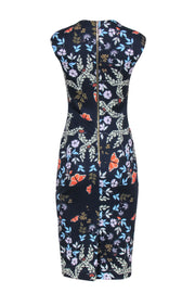 Current Boutique-Ted Baker - Navy Floral Print Sleeveless Dress Sz 4