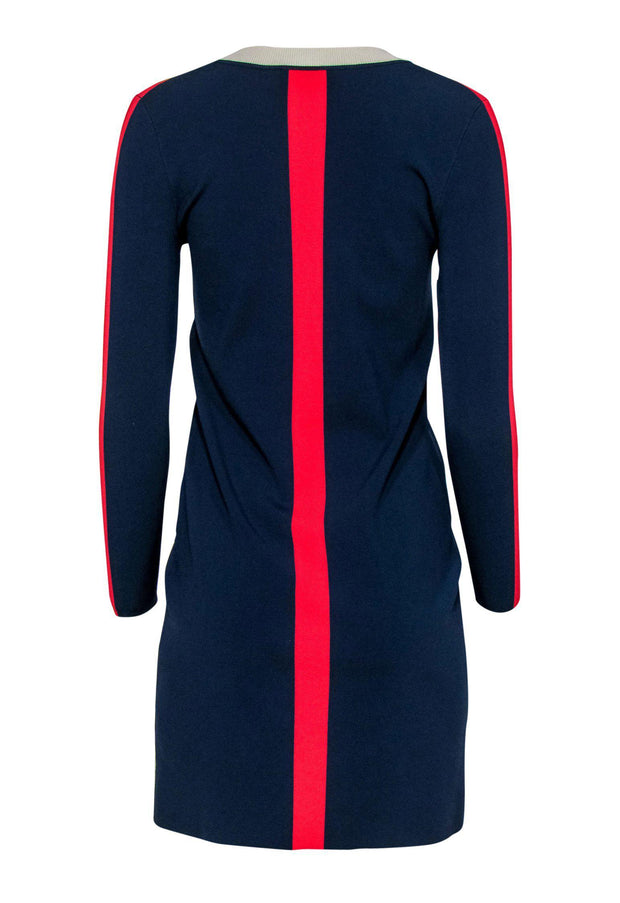 Current Boutique-Ted Baker - Navy Racing Striped Knit Dress Sz 2