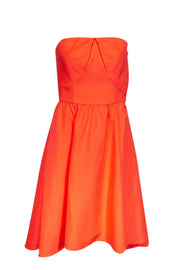 Current Boutique-Ted Baker - Neon Pink Strapless High-Low Dress Sz 2