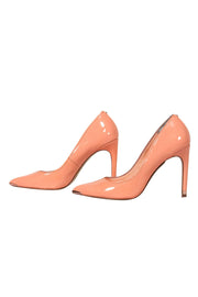 Current Boutique-Ted Baker - Peach Patent Leather Pointed Toe Pumps Sz 8.5