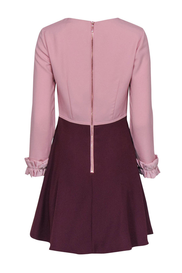 Ted baker pink on sale long sleeve dress