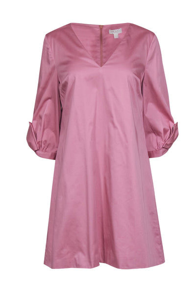 Current Boutique-Ted Baker - Pink Cotton Bow Sleeve Shift Dress Sz 10