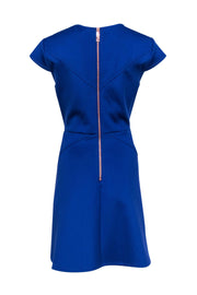 Current Boutique-Ted Baker - Royal Blue Fit & Flare Cap Sleeve Dress Sz 12