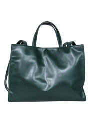 Current Boutique-Telfar - Emerald Green Medium "Shopping Bag" Embossed Logo Tote