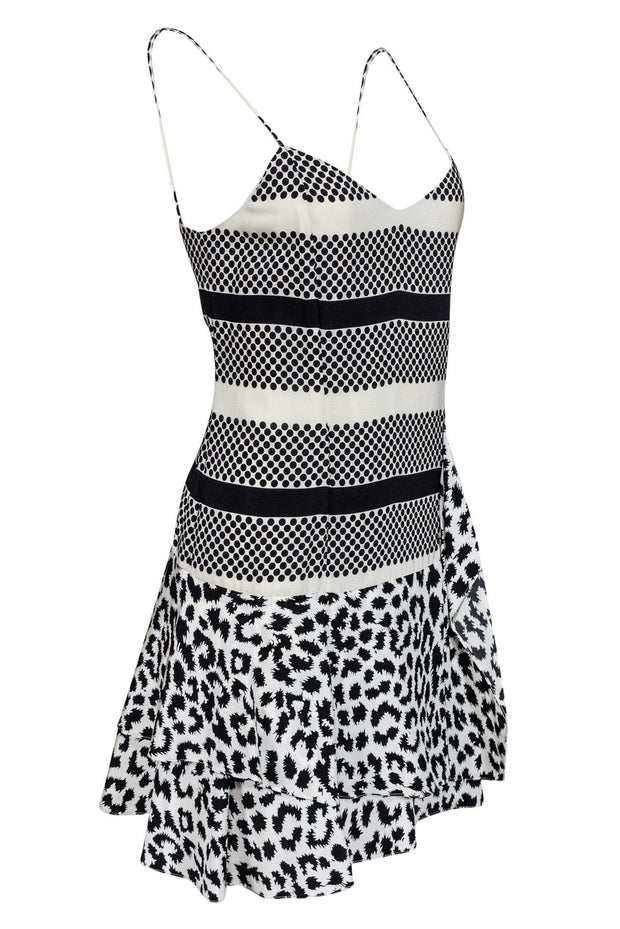 Current Boutique-Thakoon Addition - Black & White Multi-Patterned Slip Dress Sz 8
