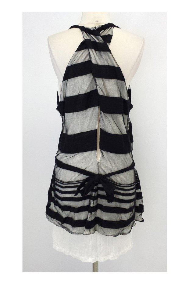 Current Boutique-Thakoon - Black & White Cotton Blend Sleeveless Dress Sz 10