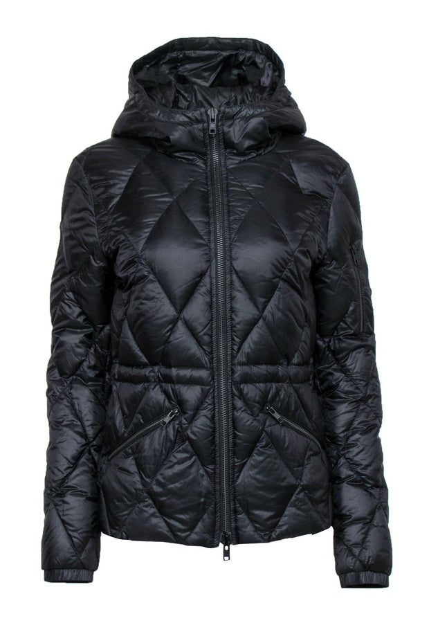 Current Boutique-The Kooples - Black Diamond Quilted Puffer Jacket Sz L