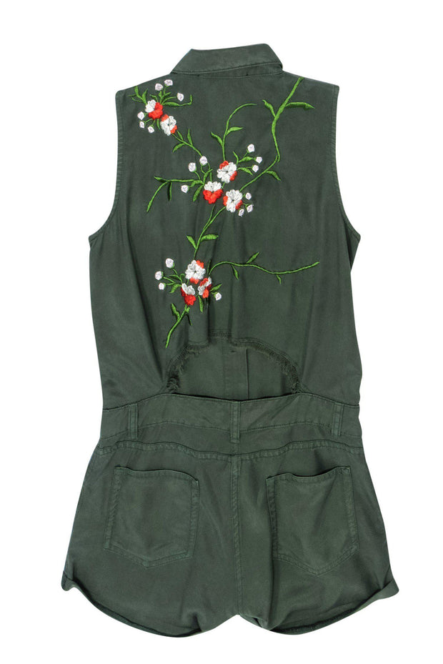 Current Boutique-The Kooples - Embroidered Button Down Romper Sz XXS