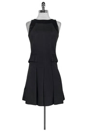Current Boutique-The Kooples - Grey & Black Peplum Dress Sz M