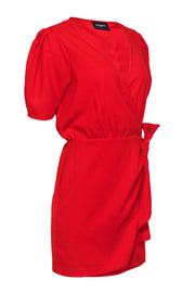 Current Boutique-The Kooples - Red Puff Sleeve Wrap Dress Sz 10