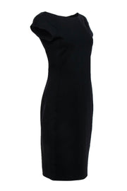Current Boutique-The Row - Black Backless Lightweight Sheath Dress w/ Cap Sleeves Sz L