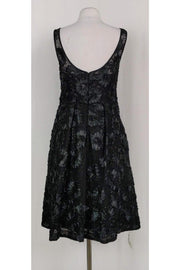Current Boutique-Theia - Black Embroidered Sequin Dress Sz 10