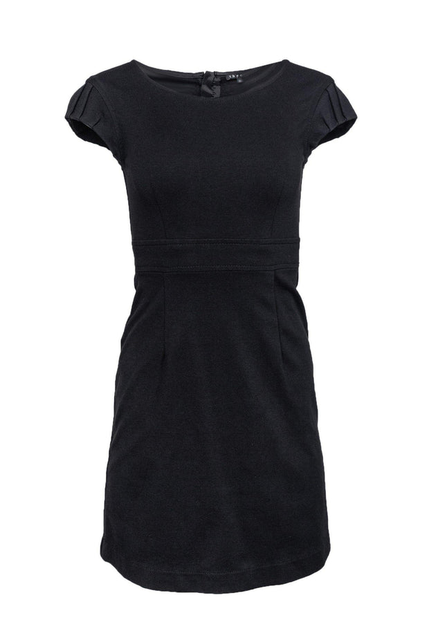 Current Boutique-Theory - Black Cotton Blend A-Line Dress Sz 0