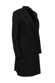 Current Boutique-Theory - Black Double Breasted Trench Coat Sz M