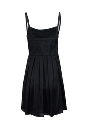 Current Boutique-Theory - Black Fit & Flare Silk Blend Dress Sz 4