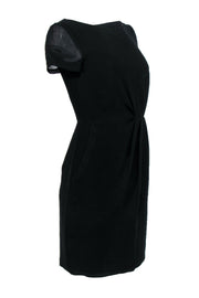 Current Boutique-Theory - Black Gathered Waist Sheath Dress Sz 2