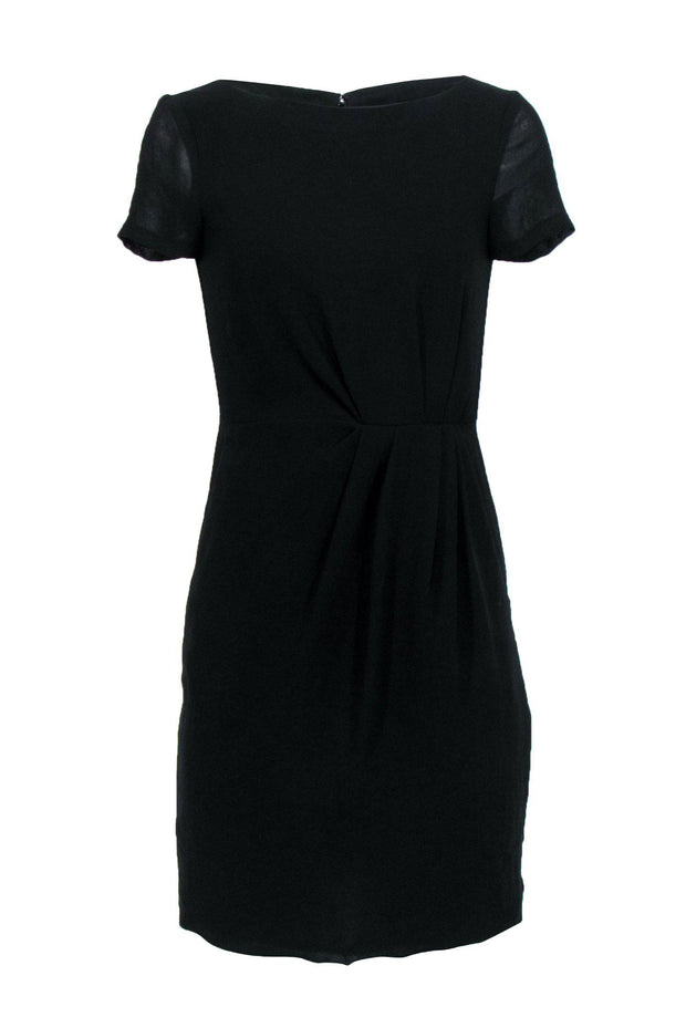 Current Boutique-Theory - Black Gathered Waist Sheath Dress Sz 2