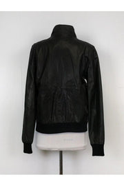 Current Boutique-Theory - Black Leather Jacket Sz L