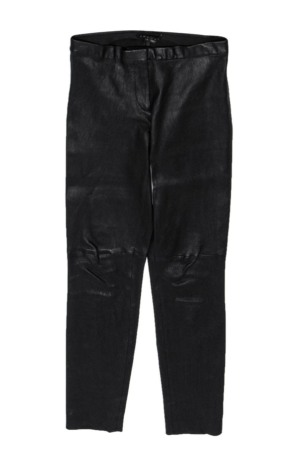 Current Boutique-Theory - Black Leather Skinny Pants Sz 4
