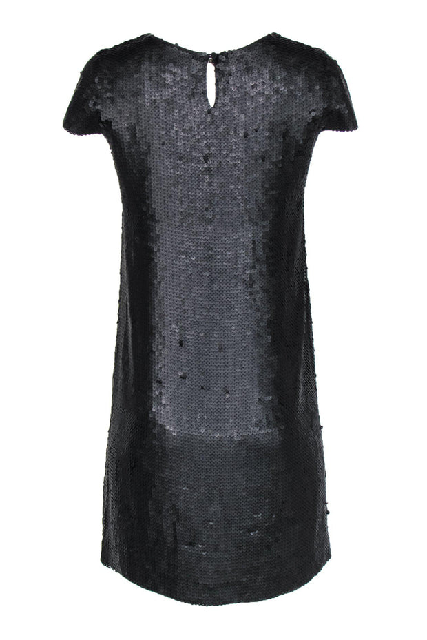 Current Boutique-Theory - Black Matte Sequin Shift Dress Sz 4