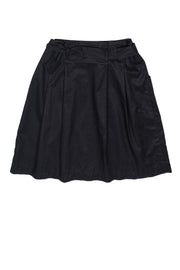 Current Boutique-Theory - Black Paper Bag Cotton Skirt Sz 4