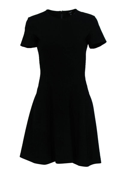 Current Boutique-Theory - Black Short Sleeve A-Line Dress Sz 0