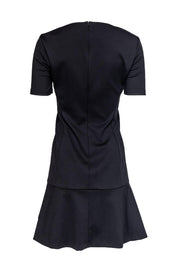 Current Boutique-Theory - Black Short-Sleeved Fit & Flare Dress Sz 8