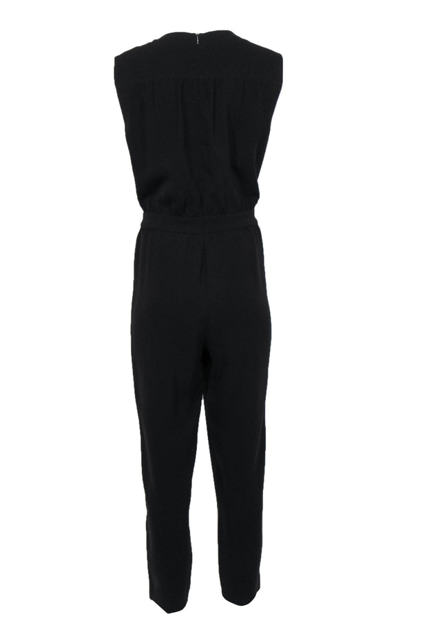 Current Boutique-Theory - Black Sleeveless Straight Leg Jumpsuit Sz 8