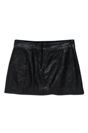 Current Boutique-Theory - Black Textured Leather Miniskirt Sz 6