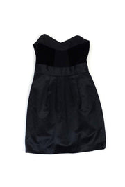 Current Boutique-Theory - Black Velvet Strapless Dress Sz 0