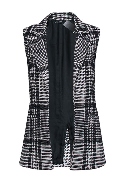 Current Boutique-Theory – Black & White Houndstooth Print Vest Sz 0